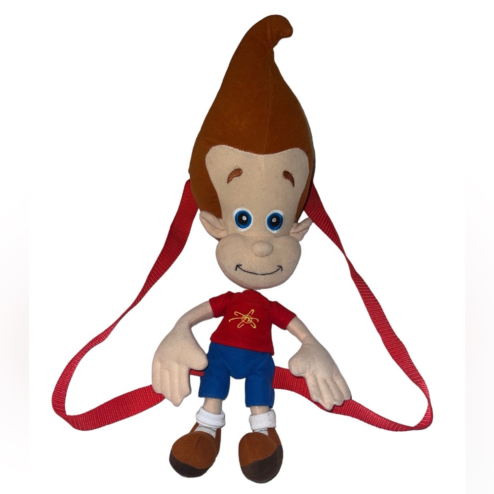 Jimmy Neutron 18" Plush Character Backpack Bag Tote Straps Nickelodeon Show